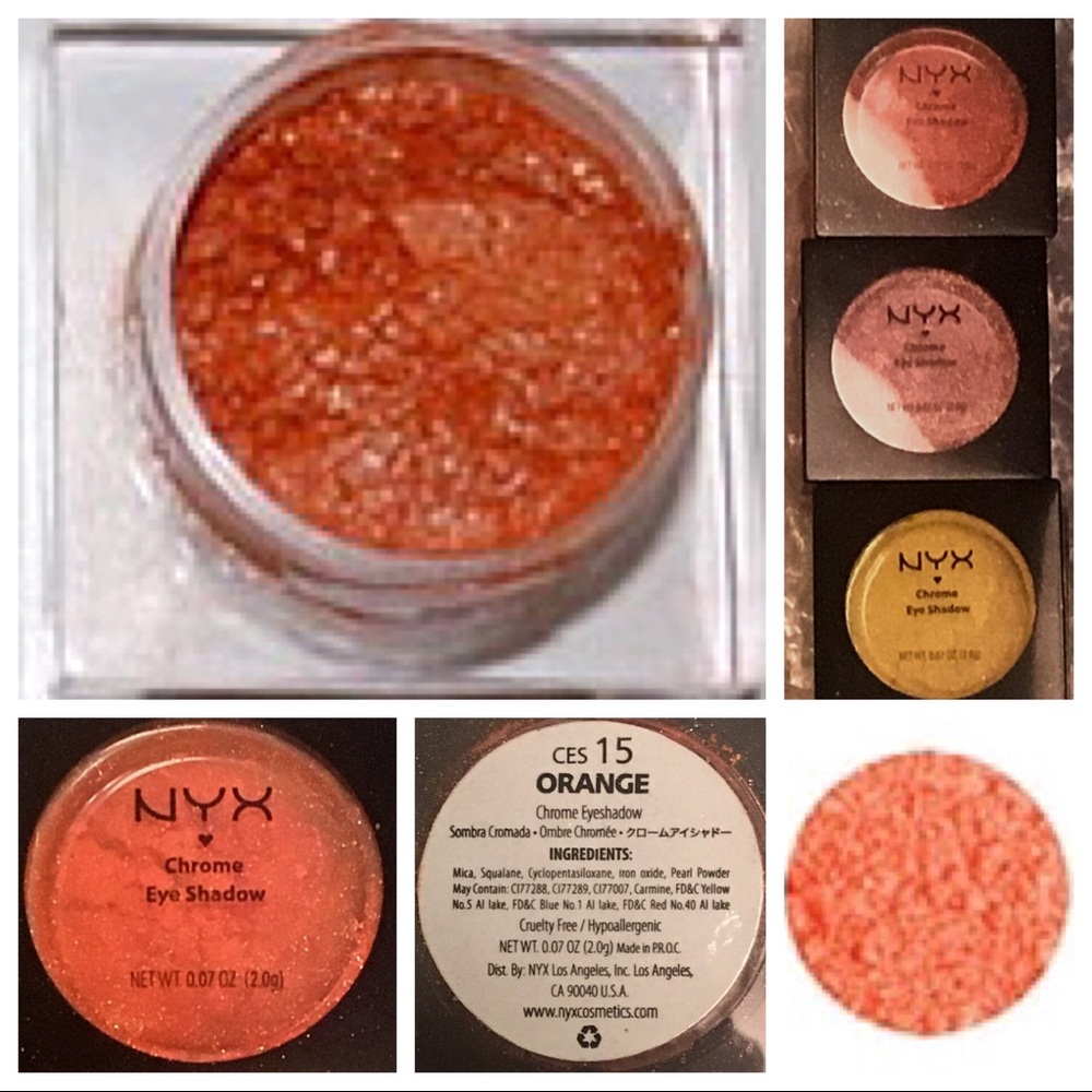🎉HP🎉 NEW! NYX Chrome Eye Shadow Sunset Trio - Picture 3 of 5
